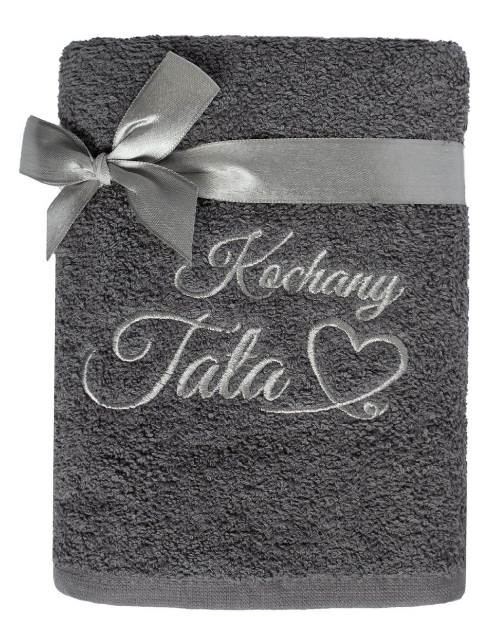 Faro Ręcznik bawełniany łazienkowy 50x90 z haftem Kochany Tata