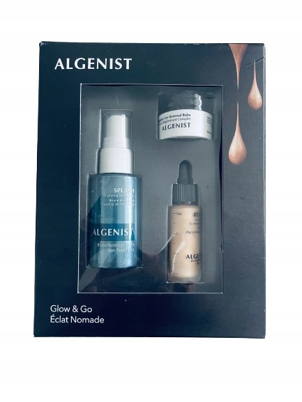 Algenist, Glow & Go, Zestaw kosmetyków do pielęgnacji, 3 szt.
