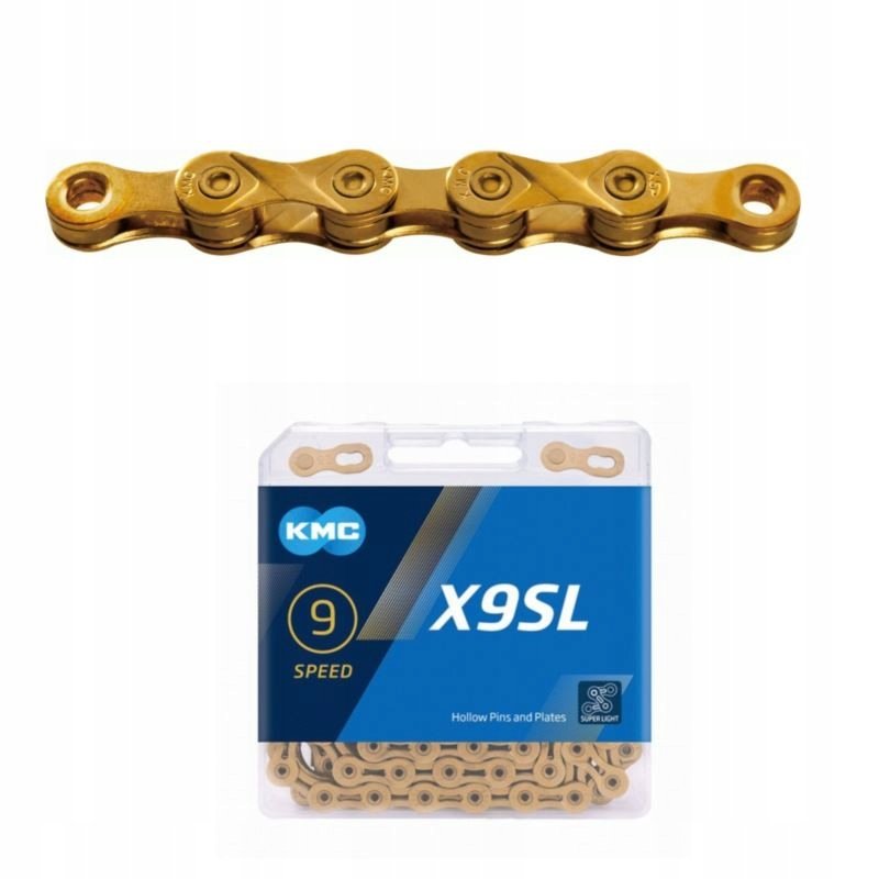 KMC X9 Ti-N Łańcuch 9 rz., gold 114 Links 2020 Łańcuchy 240594