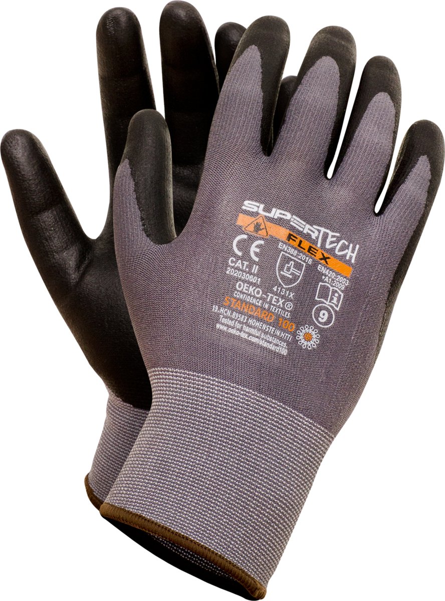 Super Tech Flex Worklink Rękawice Robocze Powlekane Pianką Nitrylową 8 - M