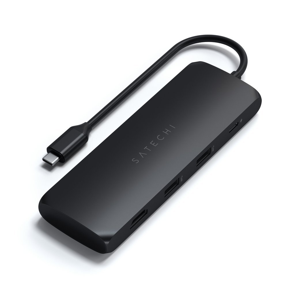 Satechi Usb-C Hybrid Multiport Adapter Z Miejscem Na Zewnętrzny Dysk Ssd Czarny
