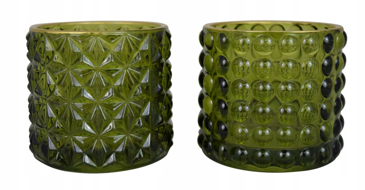 Świecznik Świąteczny Na Tealight Ozdobny Zielony 8 Cm
