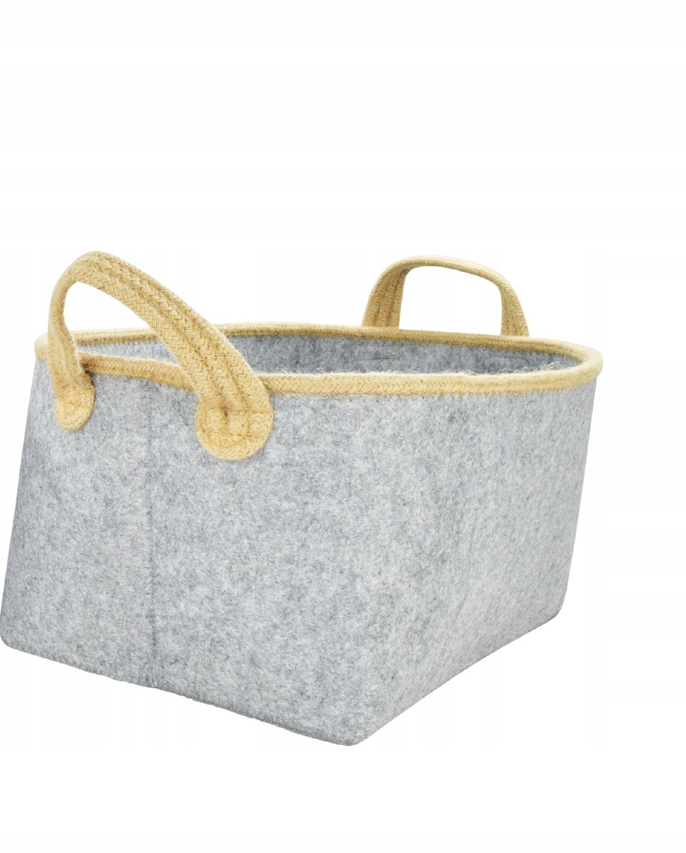 Kosz Do Przechowywania Prostokątny Szary Ira 36,5 Cm