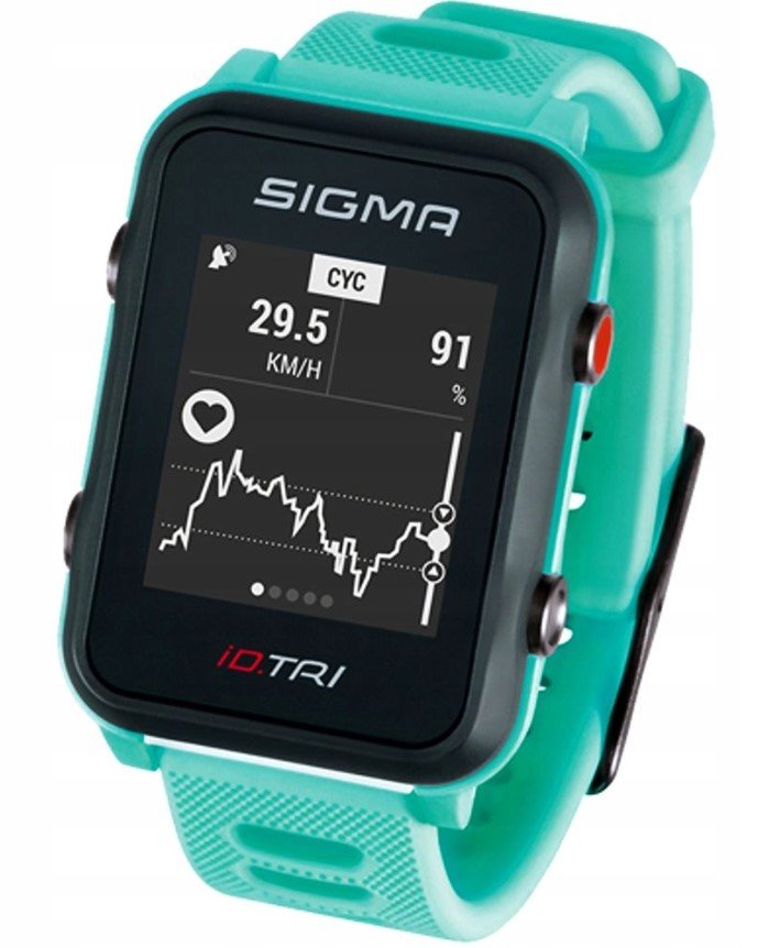 Sigma SPORT SPORT iD.TRI Zegarek sportowy Zestaw, neon mint 2020 Pulsometry 24260