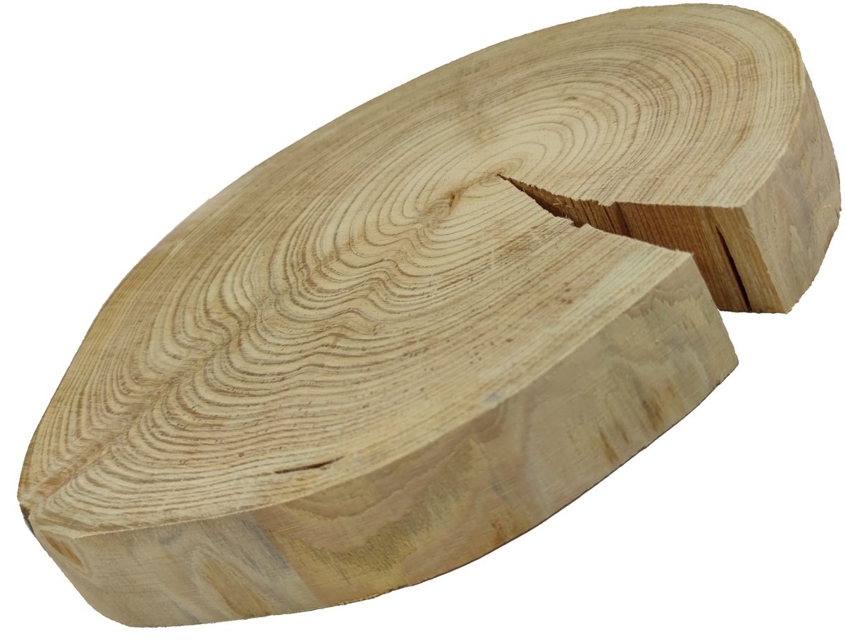 Okorowany Plaster Modrzewia 30-35 Cm Gr. 4 Cm Szlifowany Drewno Modrzewiowe Naturalny Surowy / Wamar-Sosenka