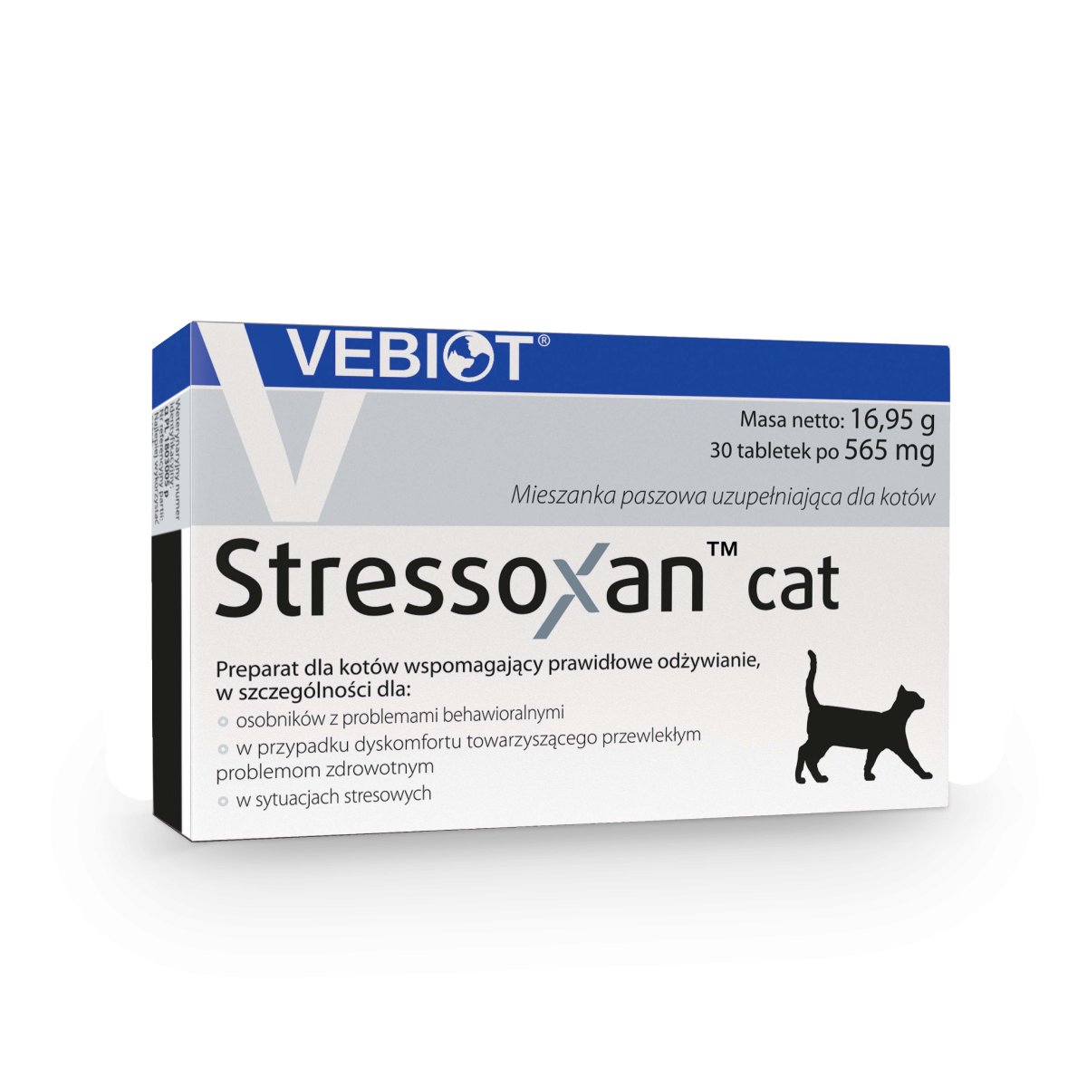 VEBIOT STRESSOXAN CAT  30 tabletek na stres, tabletki uspokajające dla kota