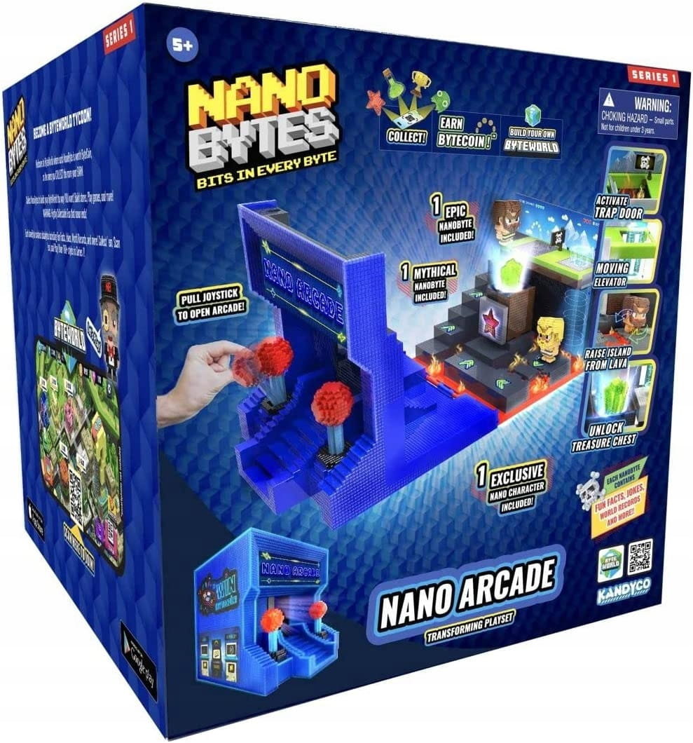 Nano Bytes Arcade Salon Gier Rozkładany Zestaw Aplikacja