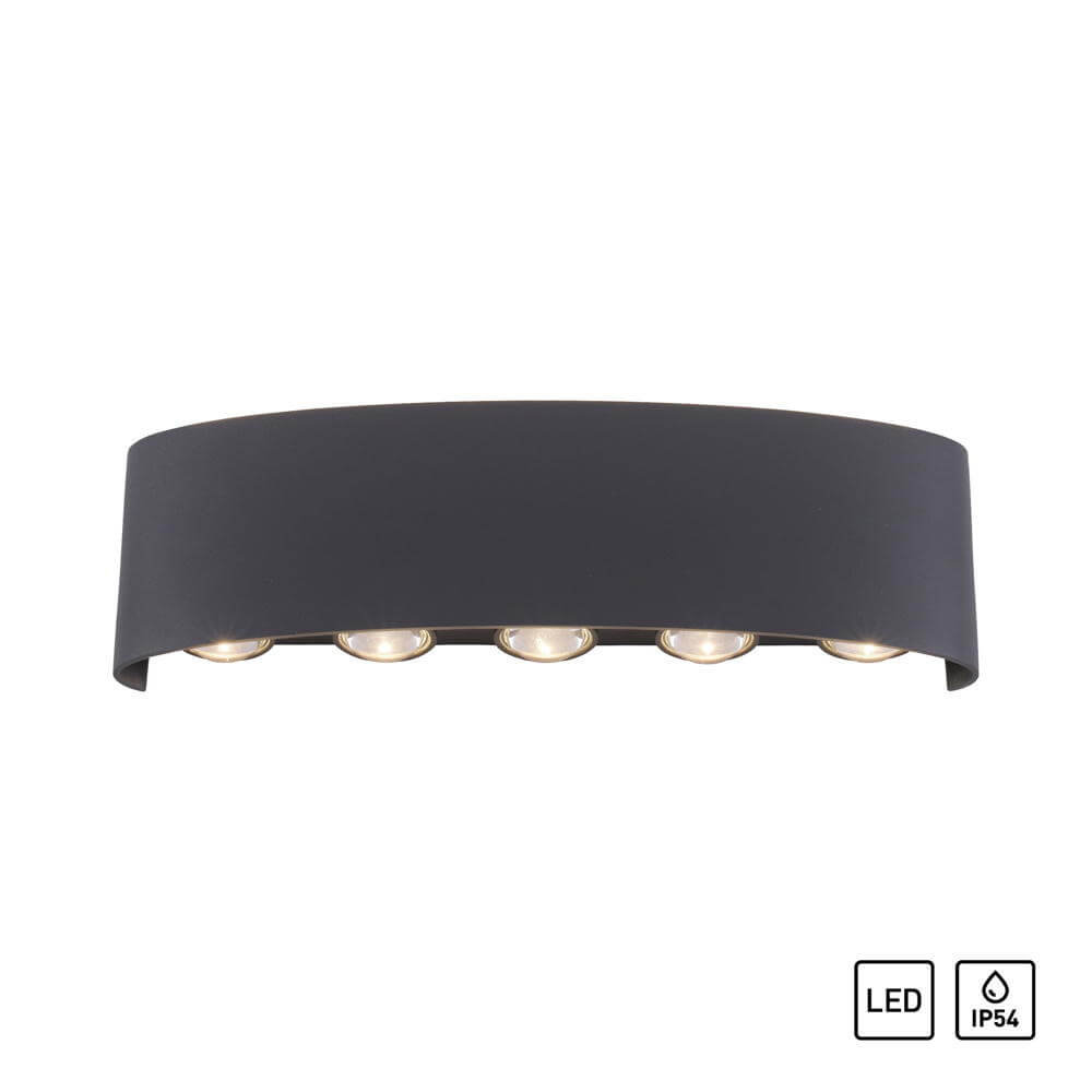 Kinkiet zewnętrzny LED Carlo, IP54, 10-punktowy