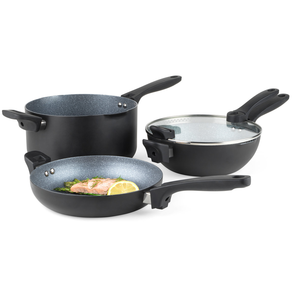 Russell Hobbs Metallic Marble Zestaw Patelni 4 Szt