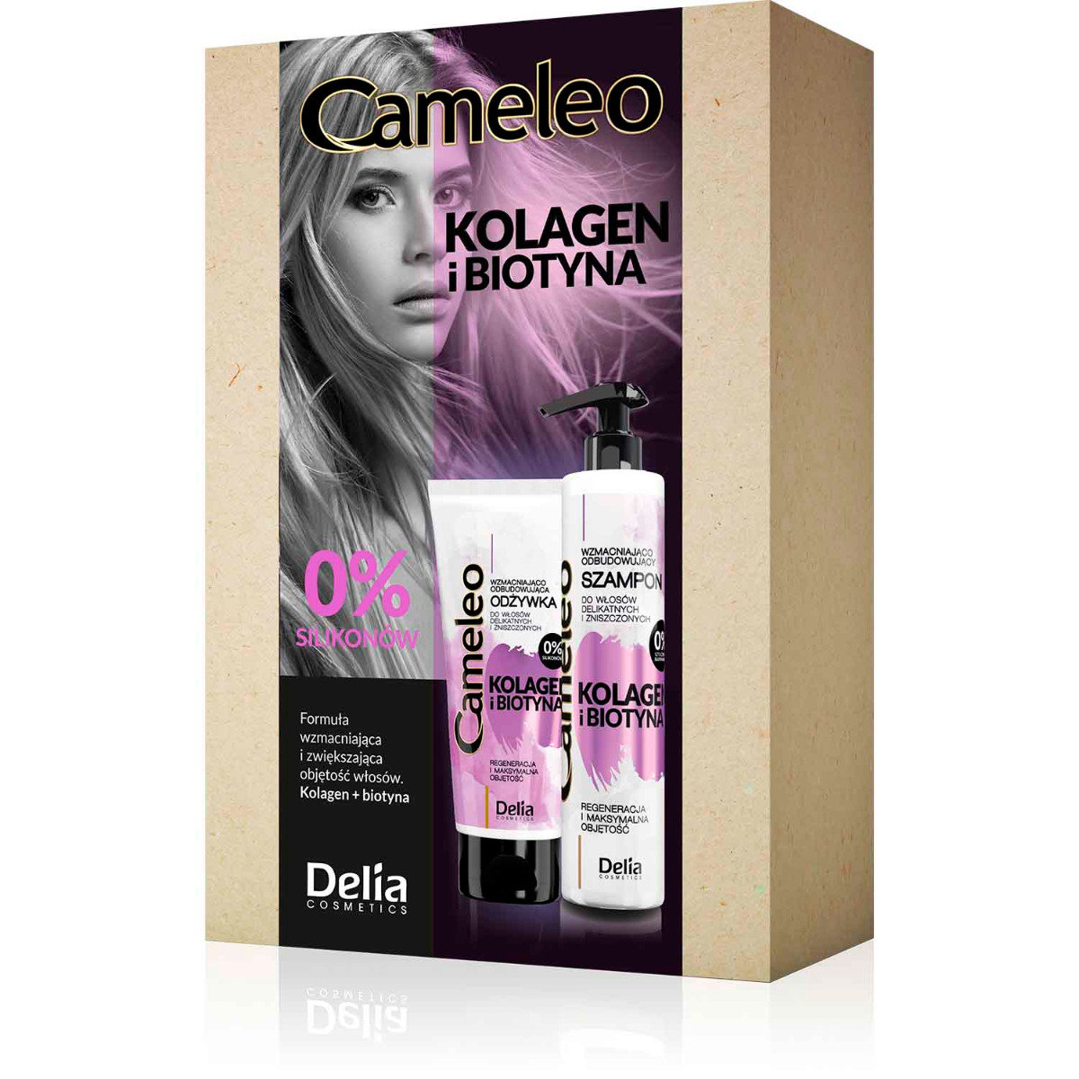 DELIA Cameleo Zestaw Collagen&Biotin (Szamp+Odżyw)