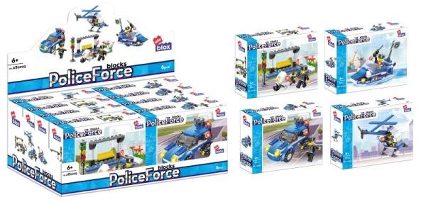 Klocki konstrukcyjne 96-104 elementy policja. Alleblox 478225