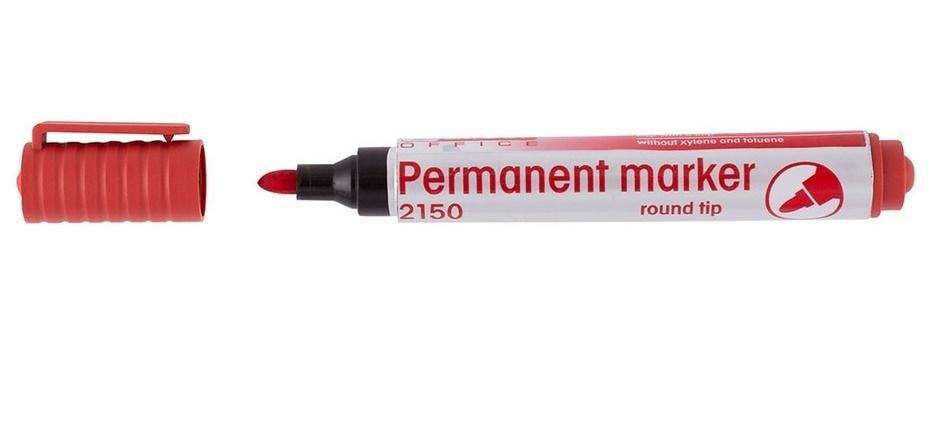 D.rect Marker 2150 perm. okrągły czerwony (12szt)