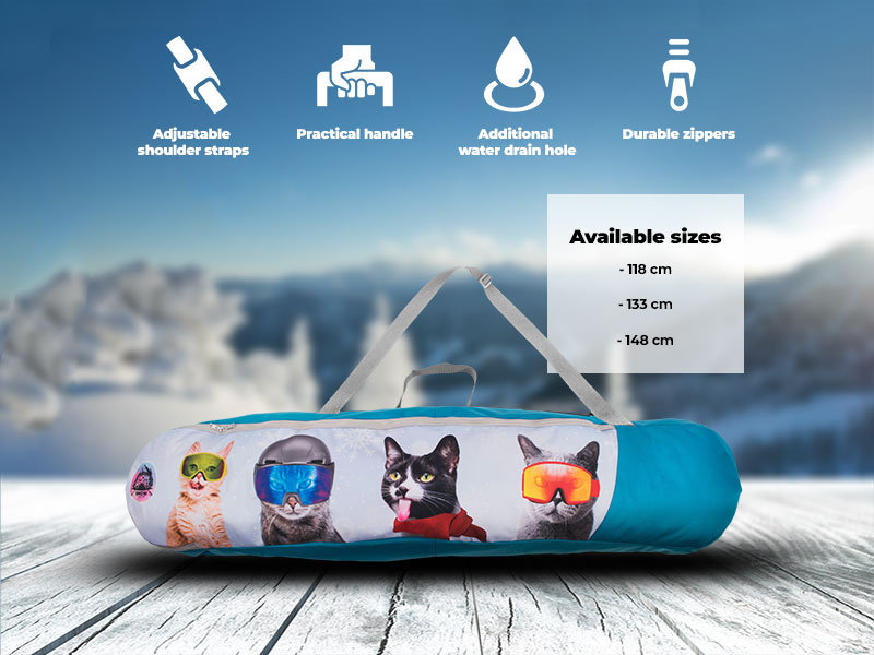 Pokrowiec Na Deskę Snowboardową Dla Dzieci Snowsport Snowboard Bag Cats