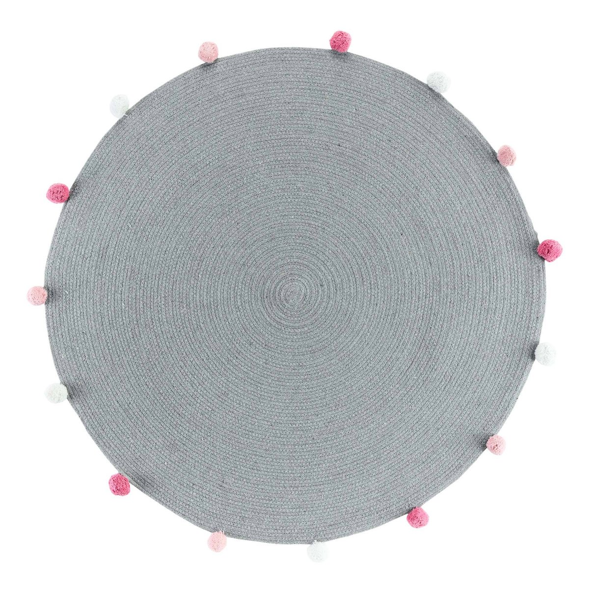 Okrągły dywanik z pomponami POMPOMPARTY 90 cm 1609492