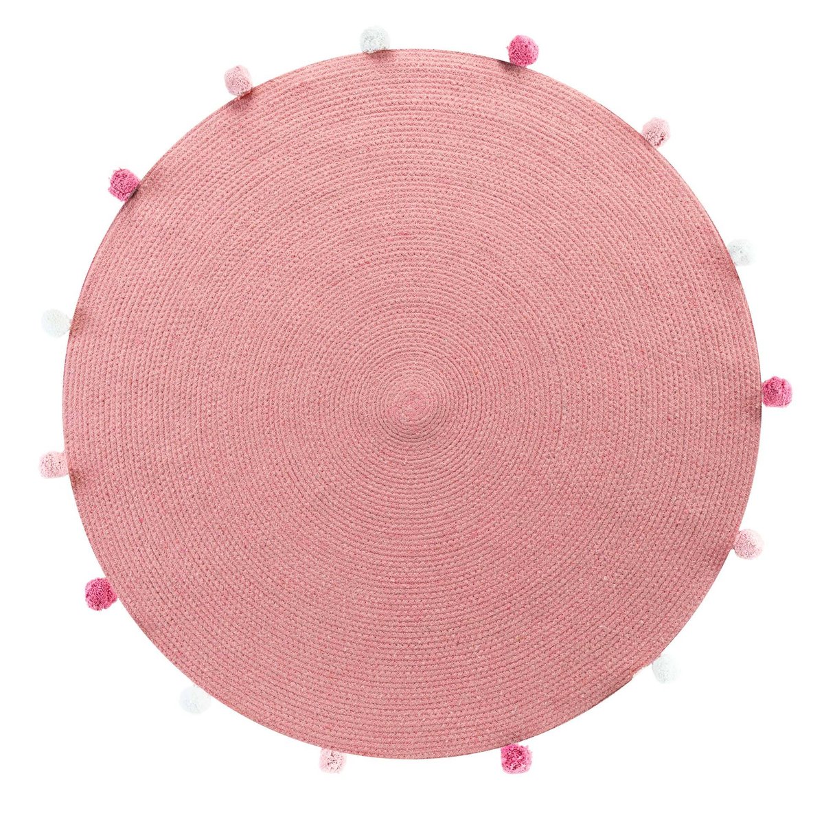 Okrągły dywanik z pomponami POMPOMPARTY 90 cm 1609493