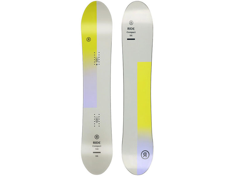 Deska snowboardowa damska RIDE Compact szaro-żółta 12G0019