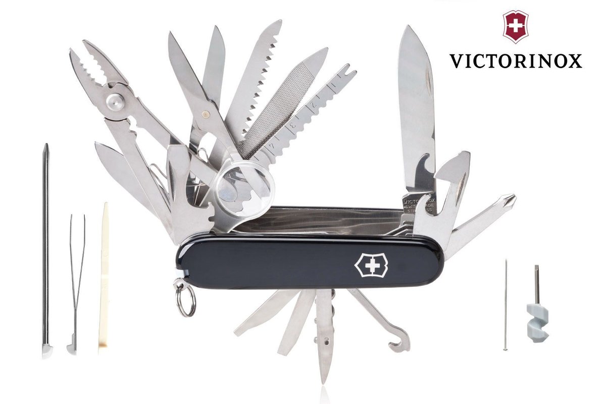 VICTORINOX Scyzoryk Victorinox SwissChamp czarny Celidor 91 mm