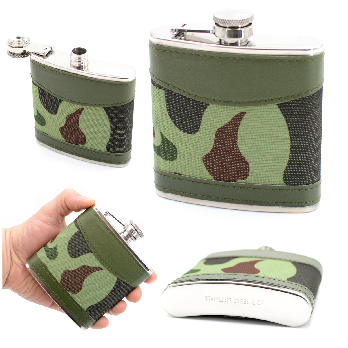 Piersiówka Stalowa Metalowa Nierdzewna  Moro 180 Ml