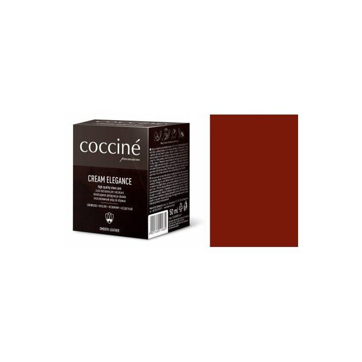 Pasta Do Butów Krem Skóry Gładkiej Cream Elegance Czerwony Brąz 50 Ml