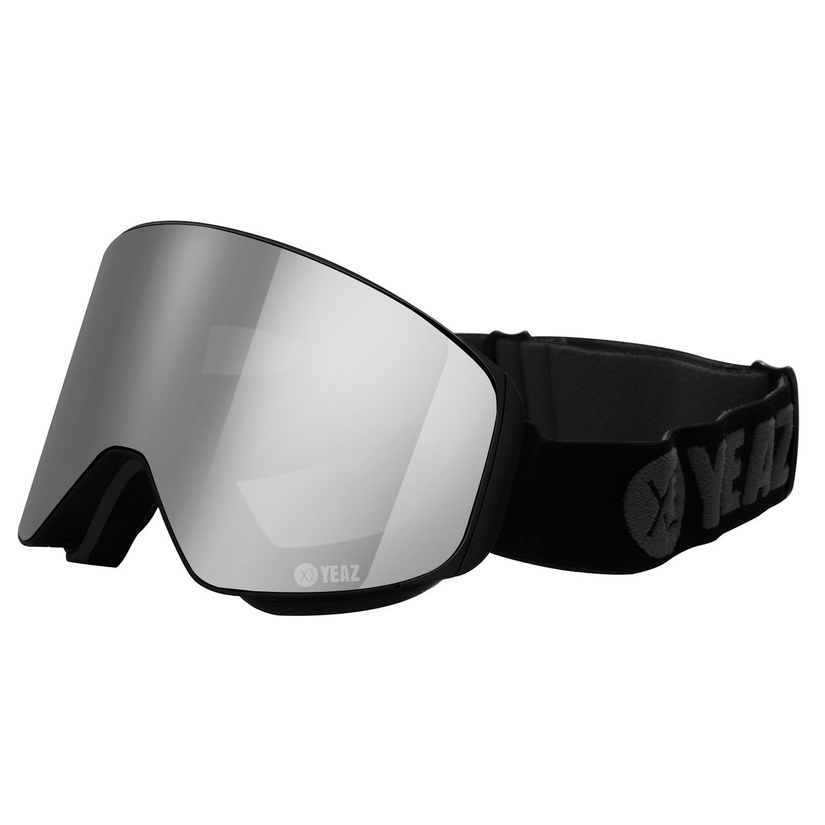 Apex Magnetic Ski Snowboard Goggles Silver Mirrored/Black