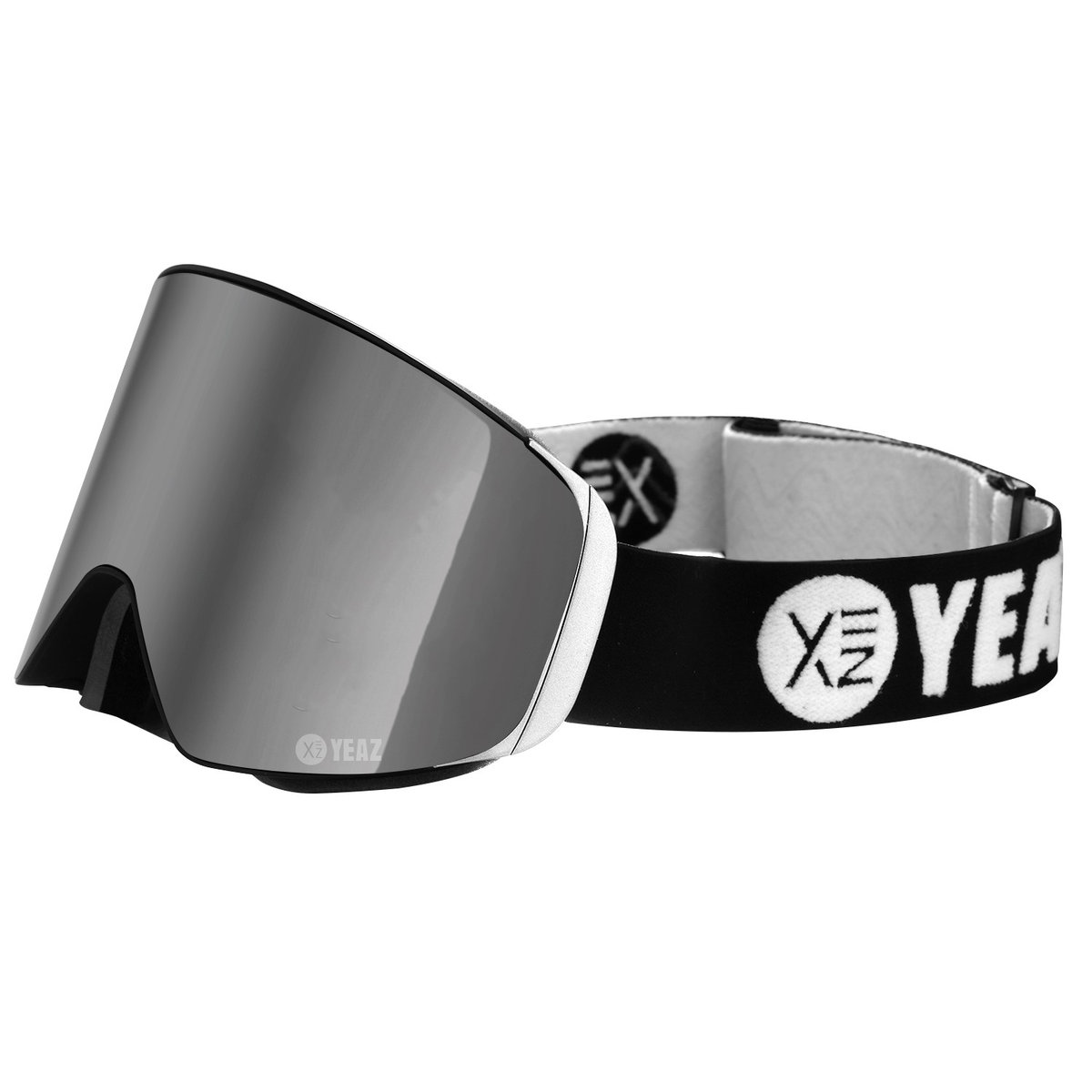 Apex Magnetic Ski Snowboard Goggles Silver Mirrored/Silver