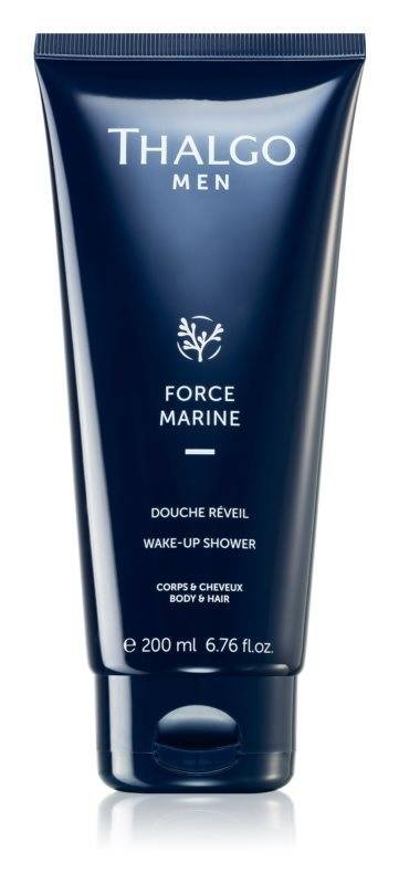 Thalgo Men Wake Up Shower Gel, Żel Pod Prysznic do Mycia Ciała i Włosów z Niebieskimi Algami, 200ml