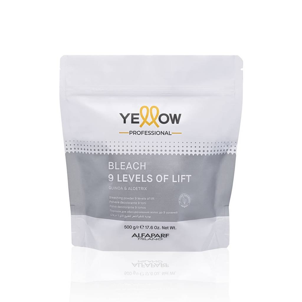 Alfaparf Yellow Bleach 9 Levels of Lift, Rozjaśniacz do 9 Tonów, 500g
