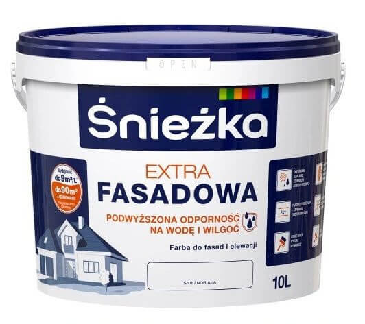 Farba fasadowa Śnieżka Extra Fasadowa biały 10l