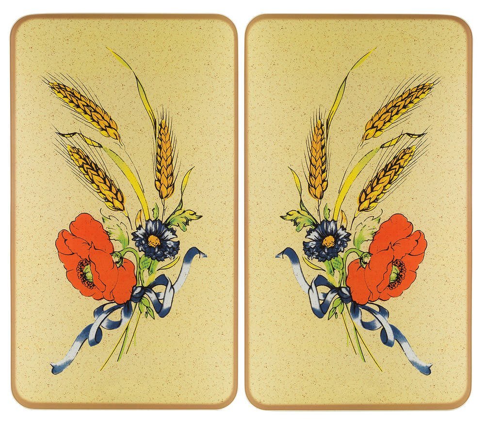Szklane płyty ochronne na kuchenkę zestaw 2 szt. 52x30 cm Corn-Flowers – Maximex