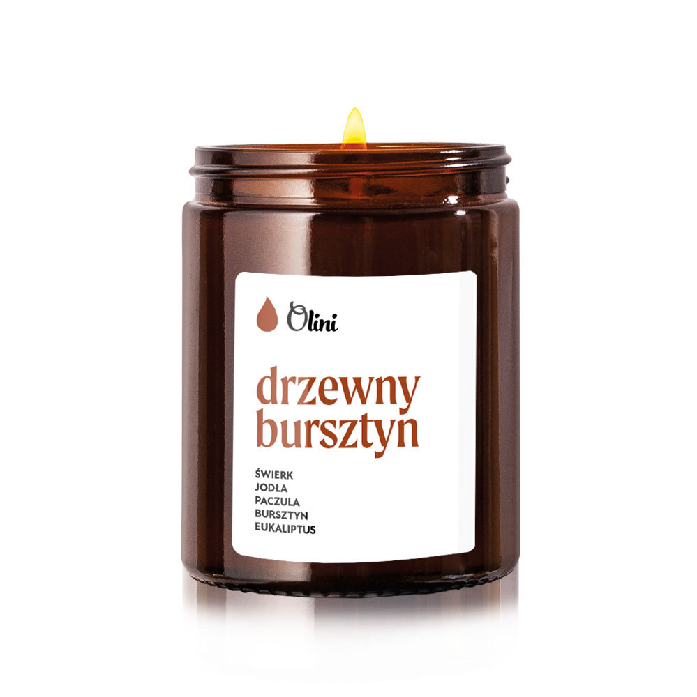 Świeca Sojowa Drzewny Bursztyn Olini 180 G