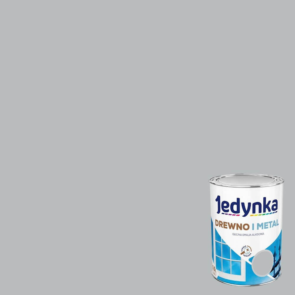 Jedynka DO DREWNA I METALU, połysk, popielata 5l.
