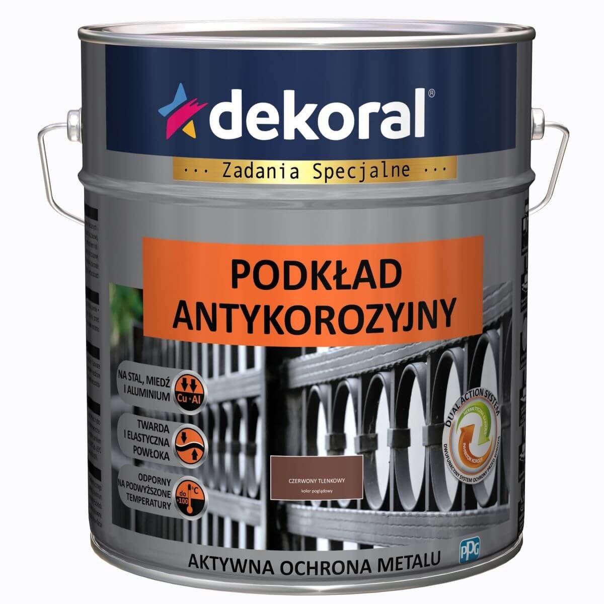 Dekoral Ppg Farba antykorozyjna podkład czerwony tlenkowy 10l
