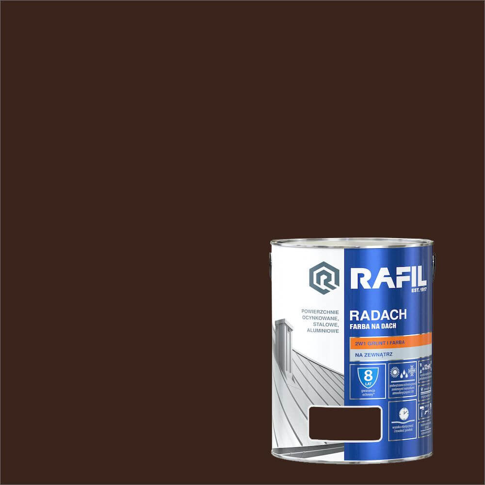 Farba na dach Rafil Radach brązowy czekoladowy RAL8017 5l