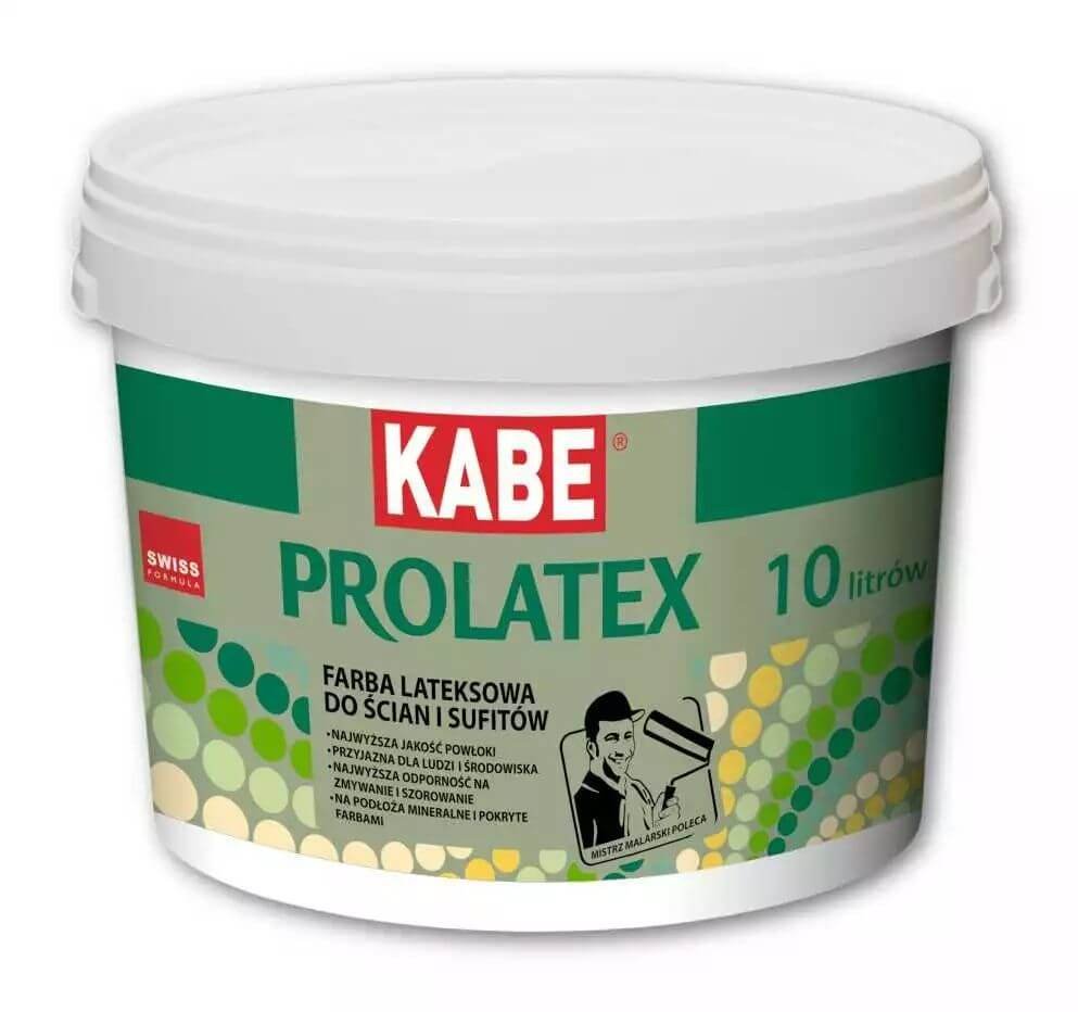 Kabe FARBY PROLATEX MATOWY BIAŁY 10 L