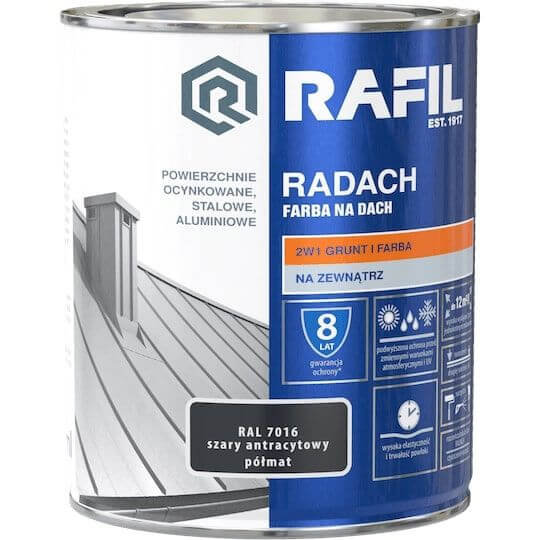 Farba na dach Rafil Radach szary anracytowy RAL7016 0,75l