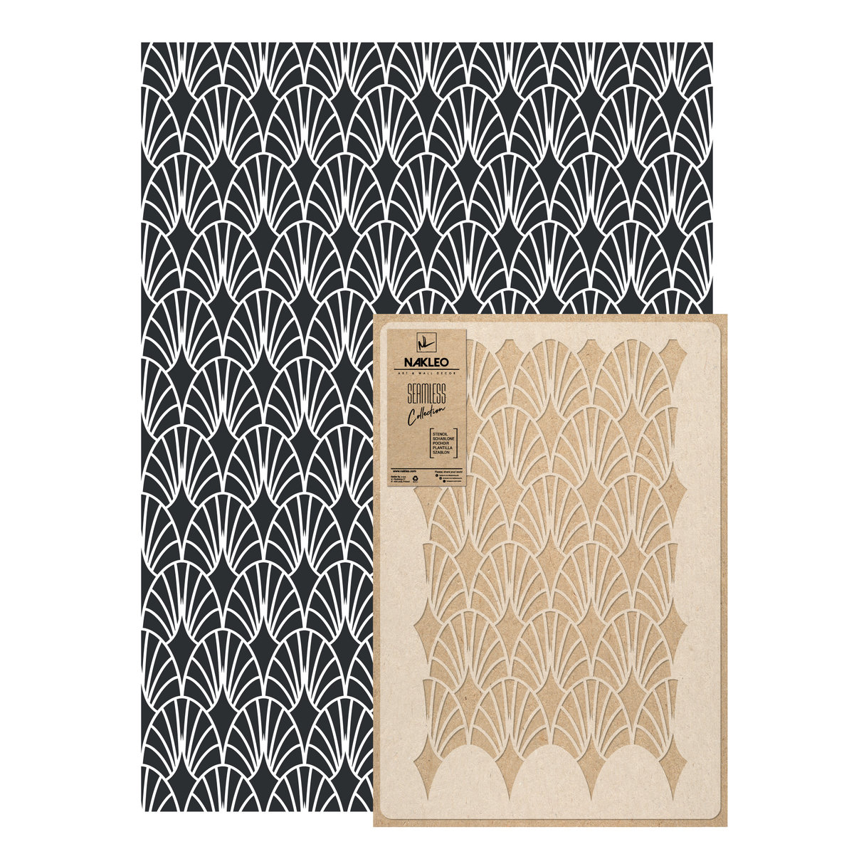 szablon malarski wielokrotny powtarzalny // ART DECO PALM #3