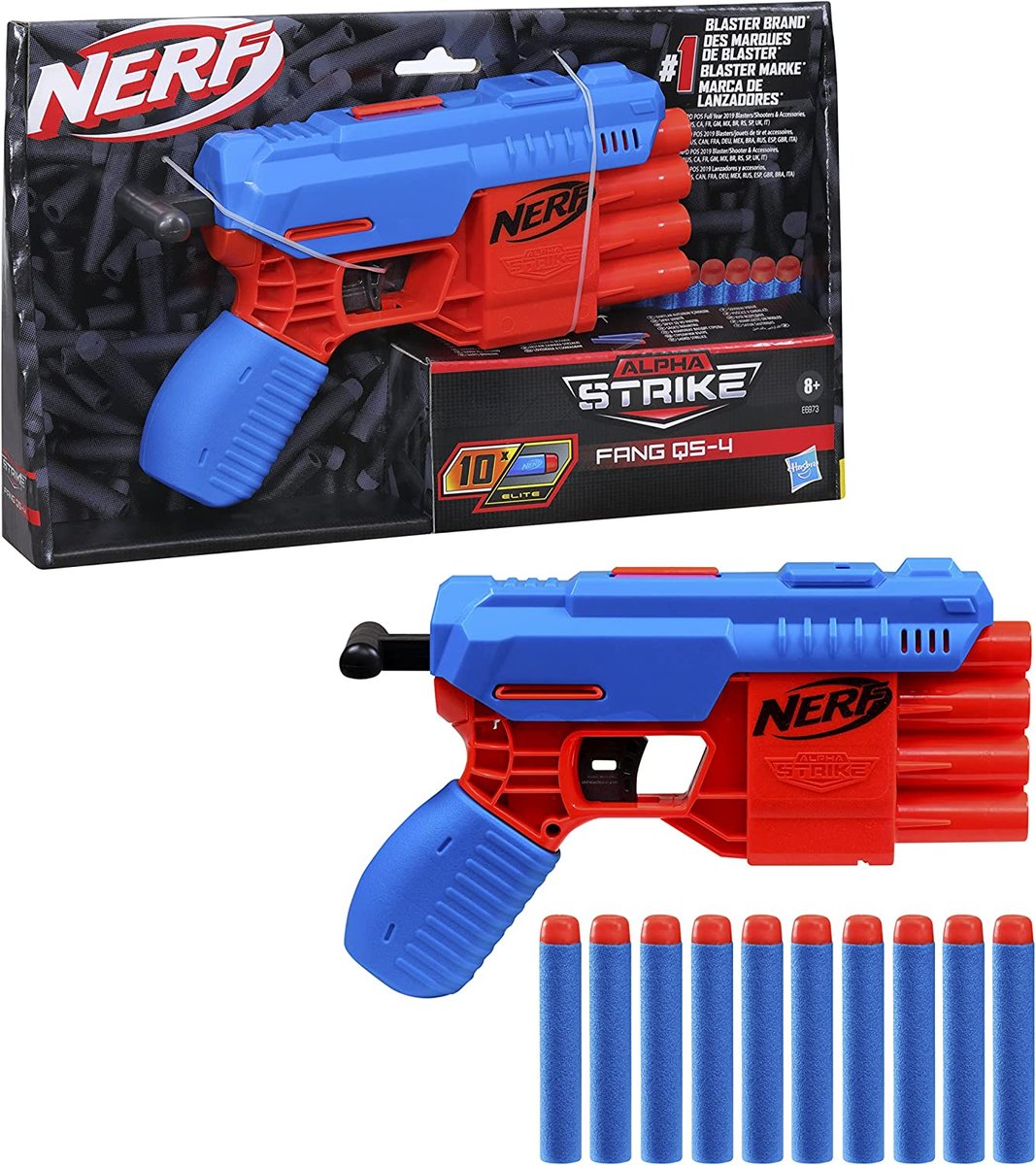 Nerf Alpha Strike Fang Qs-4 E6973 Niebieski