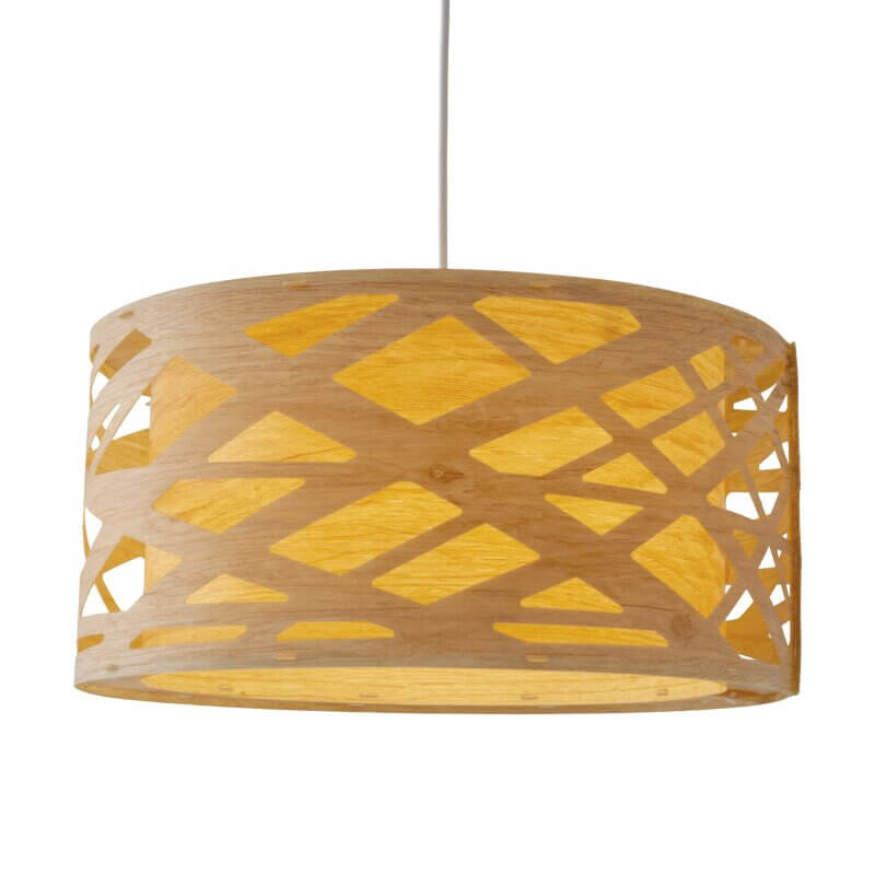Näve Lampa wisząca Finja z kloszem o wyglądzie bambusa