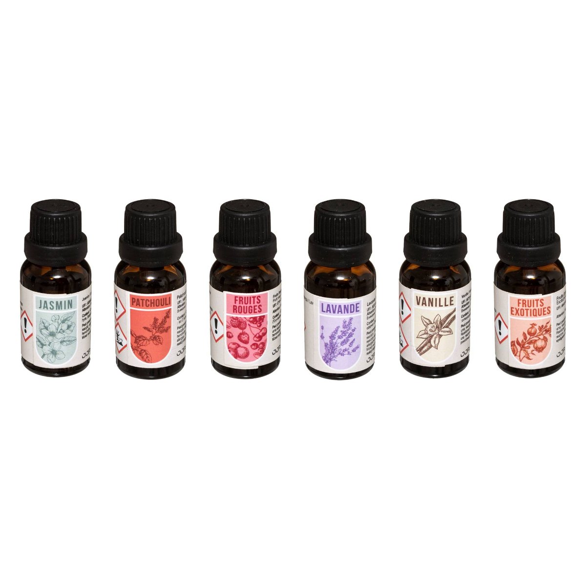 Zestaw olejków zapachowych, 15 ml, 6 sztuk