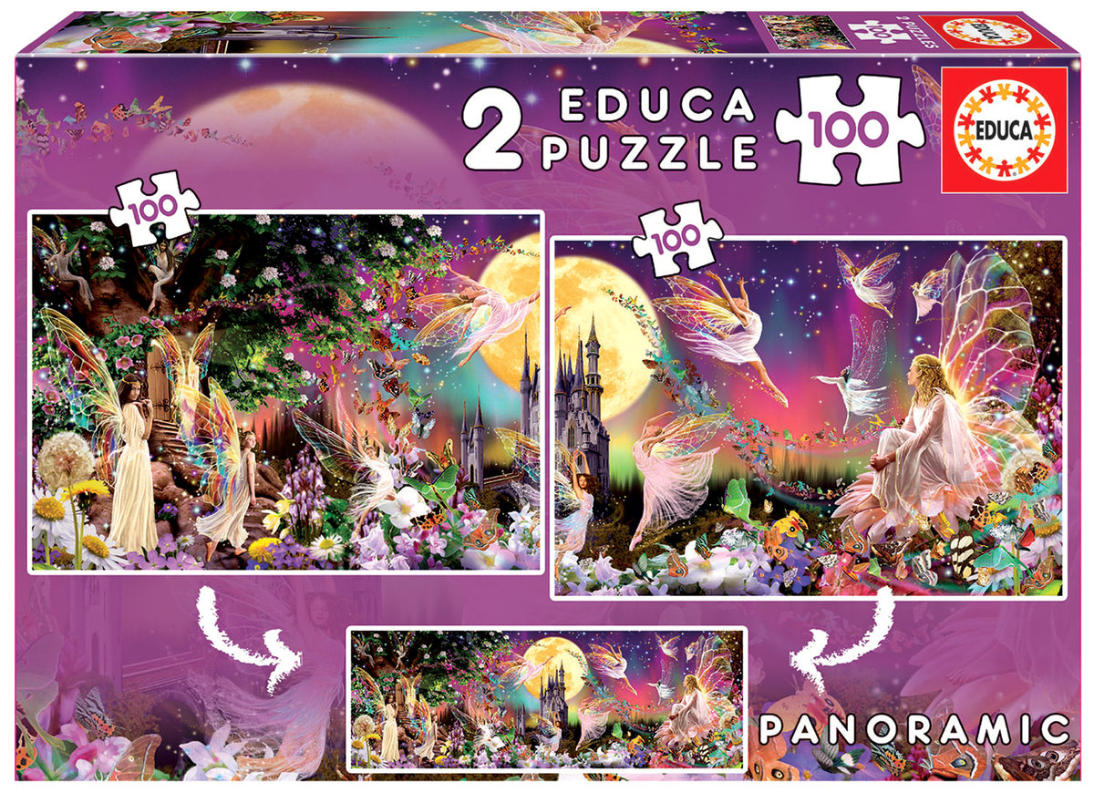 Puzzle, Educa, Bajkowa kraina, panorama, 200 el.