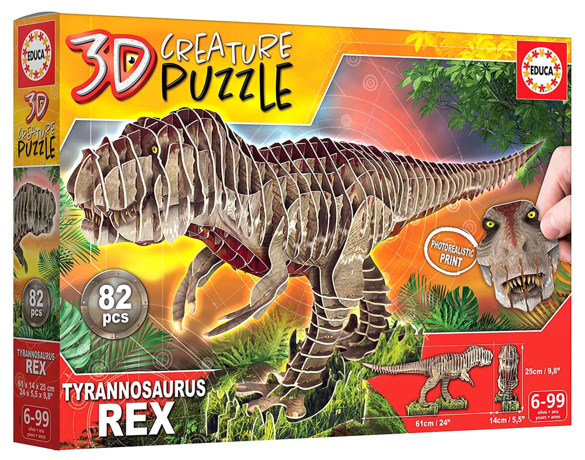 Puzzle 3D Dinozaury - Tyranozaur Rex 82 el. G3 - Educa