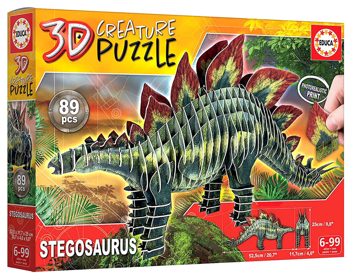 Puzzle 3D Dinozaury - Stegozaur 89 el. G3 - Educa