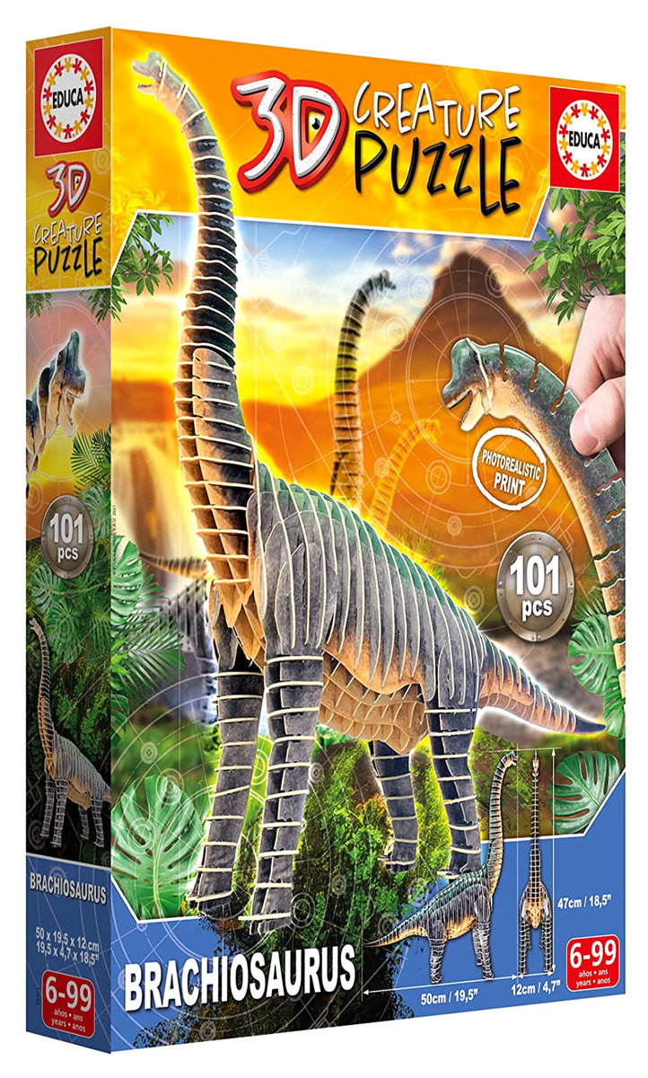 Puzzle 3D Dinozaury - Brachiozaur 101 el. G3 - Educa