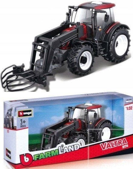 Valtra N174 Z Pługiem Bburago, Bburago