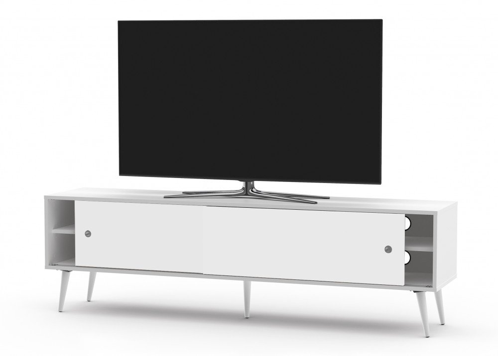 Drewniana Szafka Rtv Sonorous Retro Rtra-180-Wht-Wht Szerokość 180 Cm