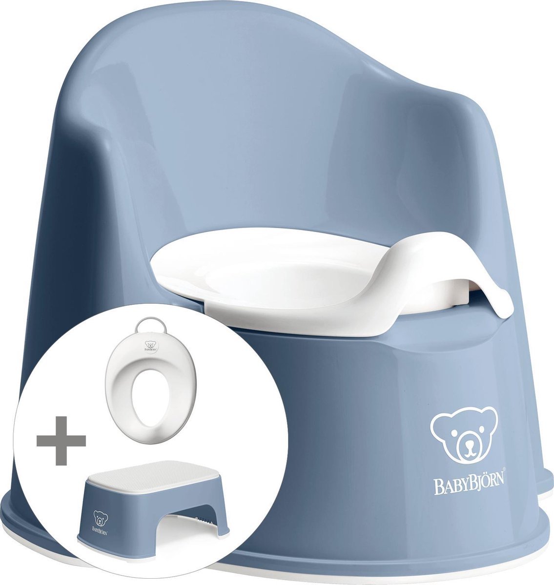 Babybjörn Pakiet Startowy Składający Się Z Nocnika, Stołka I Trenażera Toaletowego - Głęboki Niebieski I Biały
