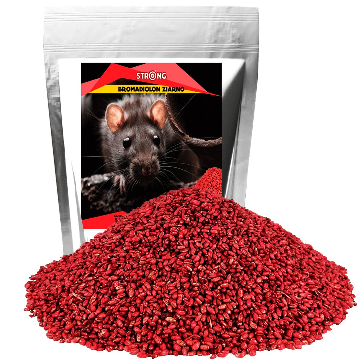 Trutka Na Myszy I Szczury Zatrute Ziarno Bromadiolon Strong 1 Kg