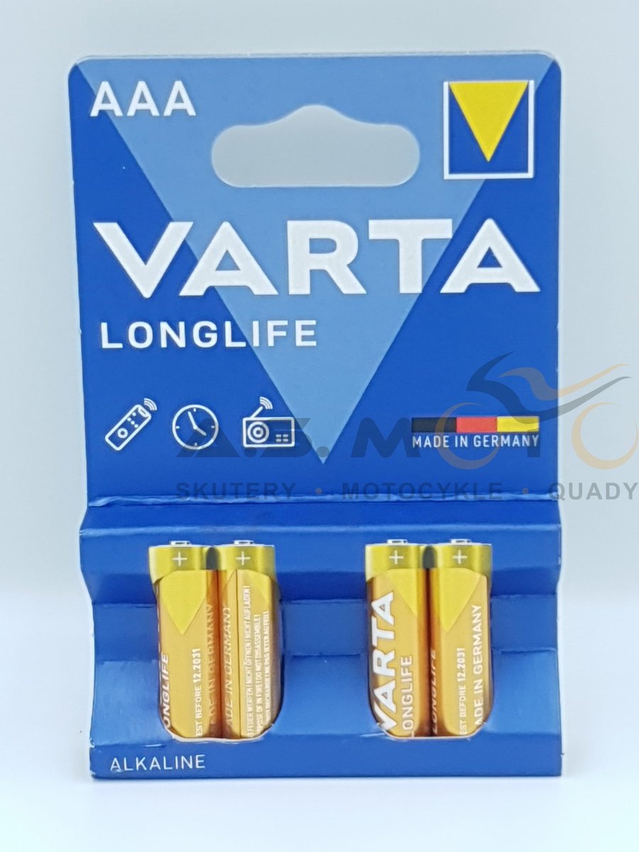 Komplet Baterii Varta Longlife Aaa 4 Sztuki