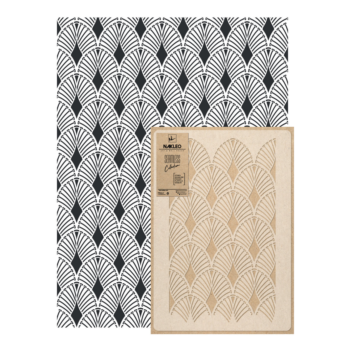 szablon malarski wielokrotny powtarzalny // ART DECO PALM #4