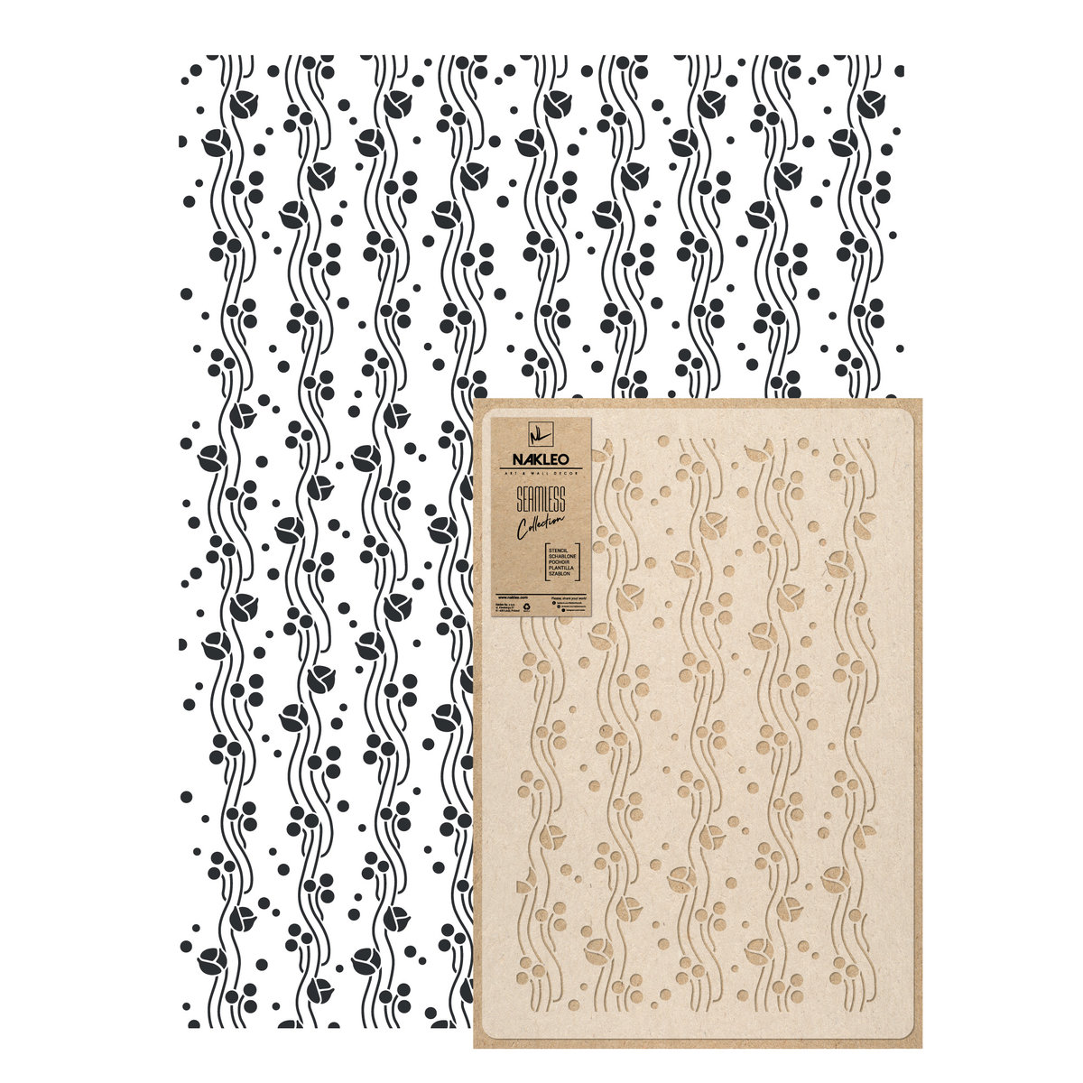 szablon malarski wielokrotny powtarzalny // ART NOUVEAU FABRIC